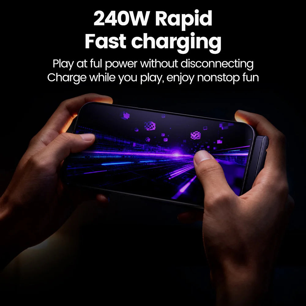 240W 2 in 1 USB C to USB C Fast Charging Foldable Bracket Data Cable Type C Desktop Holder Charging Wire For Iphone17 16 Samsung