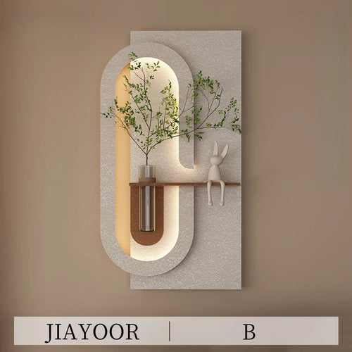 Entrance Decorations LED Wall Lamps Green Plant Corridor Hallway Modern Hanging Painting High-end Living Room Vase Mural Lights